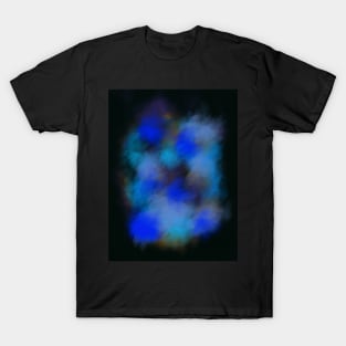 Hygge Ice Blue Winter Night Tie Dye Abstract Art T-Shirt